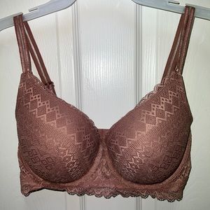 🩷 NWT! Mauve Lace Bra 36DD